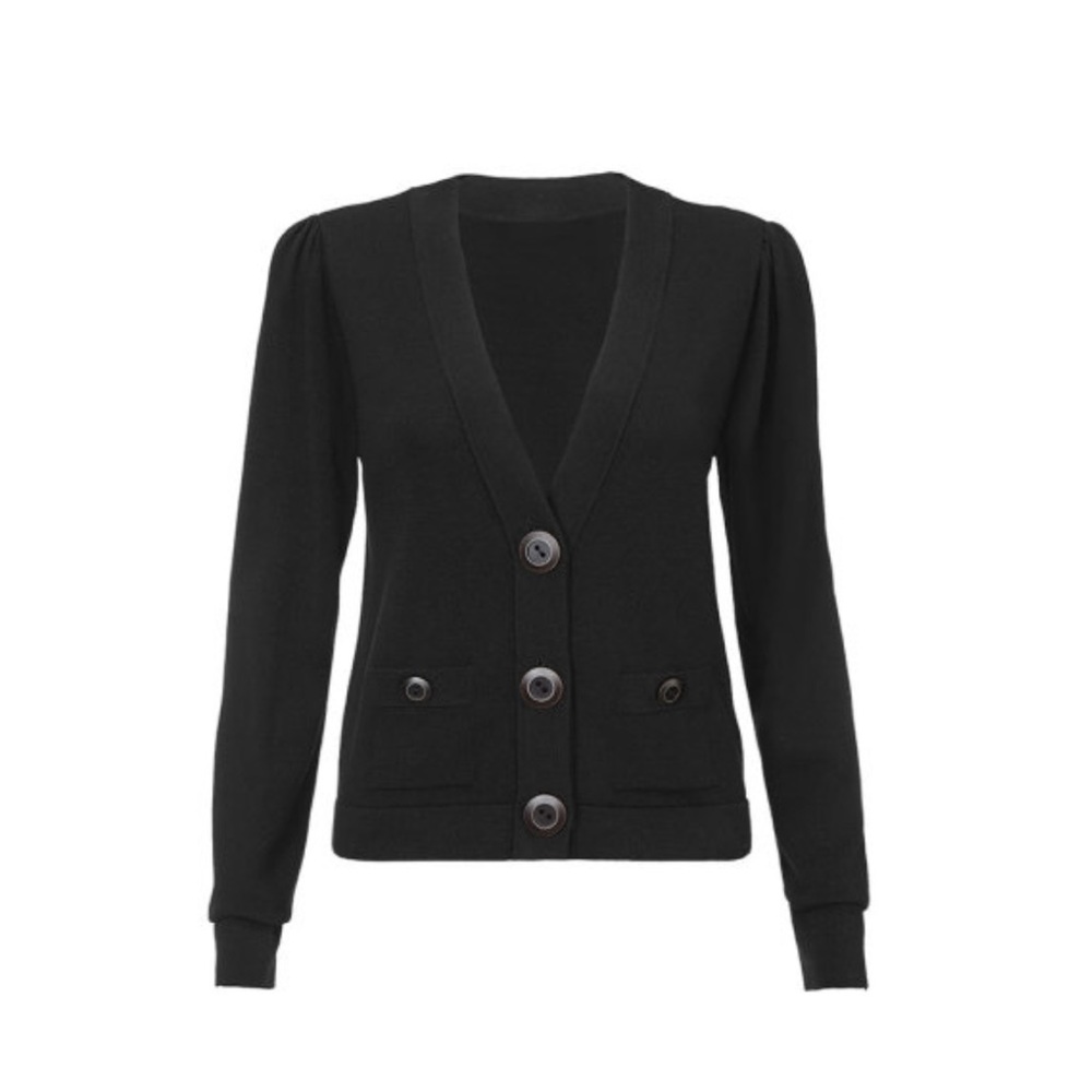 Goals cardigan from Cabi, classic black